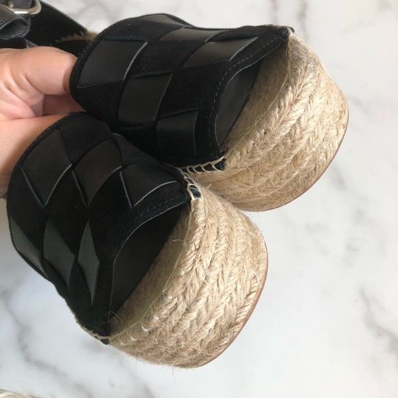 Adalla Platform Espadrille Wedge Sandal Black 10 - Picture 3 of 16